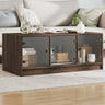 Coffee Table With Glass Doors 102X50X42 Cm