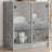 Side Cabinet With Glass Doors 68X37X75.5 Cm