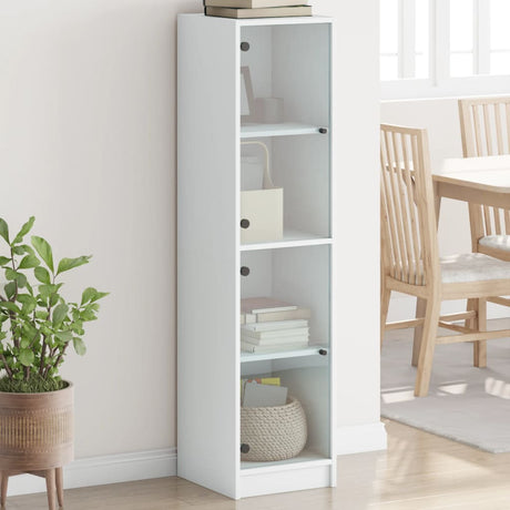 Highboard With Glass Doors 35X37X142 Cm