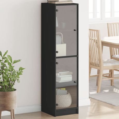 Highboard With Glass Doors 35X37X142 Cm