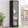 Highboard With Glass Doors 35X37X142 Cm