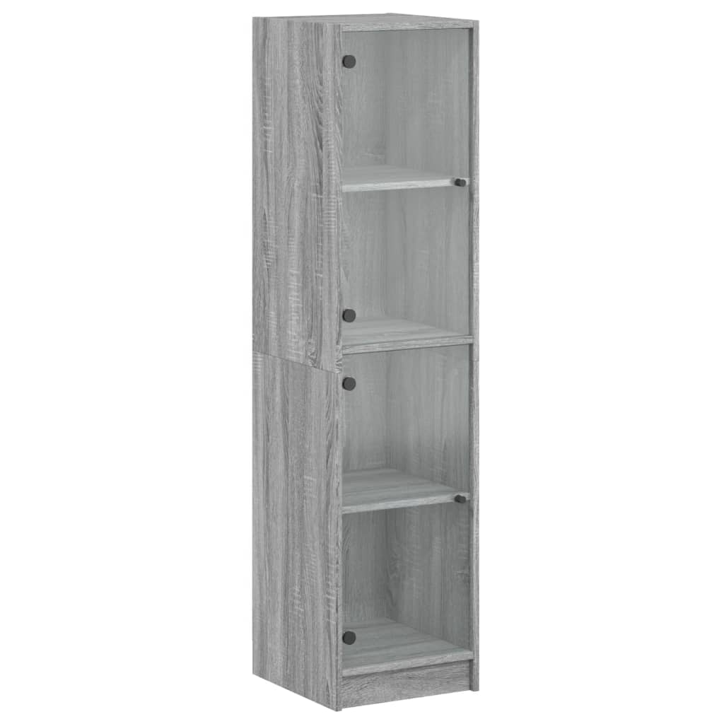 Highboard With Glass Doors 35X37X142 Cm