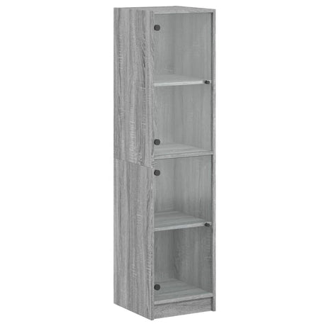 Highboard With Glass Doors 35X37X142 Cm