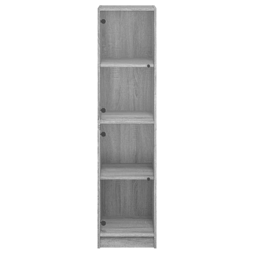 Highboard With Glass Doors 35X37X142 Cm
