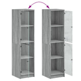 Highboard With Glass Doors 35X37X142 Cm