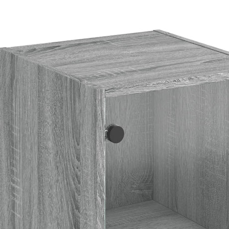 Highboard With Glass Doors 35X37X142 Cm