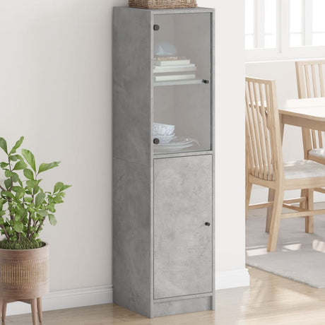 Highboard With Glass Door 35X37X142 Cm