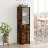 Highboard With Glass Door 35X37X142 Cm