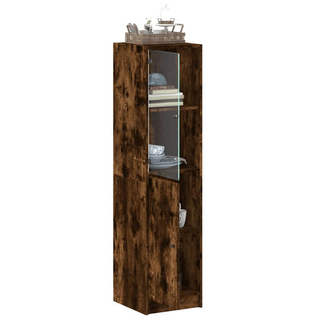 Highboard With Glass Door 35X37X142 Cm
