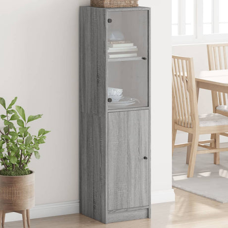 Highboard With Glass Door 35X37X142 Cm