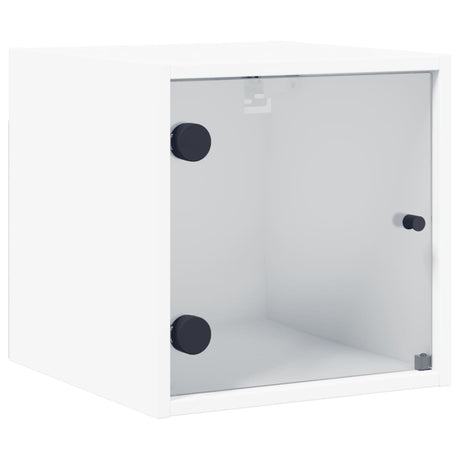 Bedside Cabinet With Glass Door 35X37X35 Cm