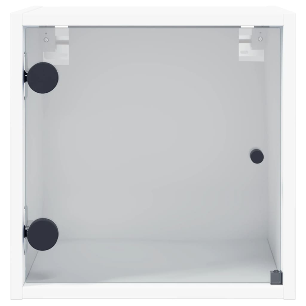 Bedside Cabinet With Glass Door 35X37X35 Cm