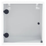 Bedside Cabinet With Glass Door 35X37X35 Cm