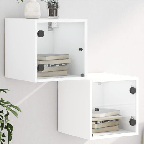 Bedside Cabinet With Glass Door 35X37X35 Cm
