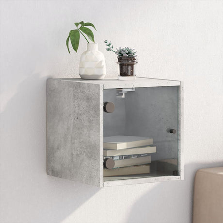 Bedside Cabinet With Glass Door 35X37X35 Cm