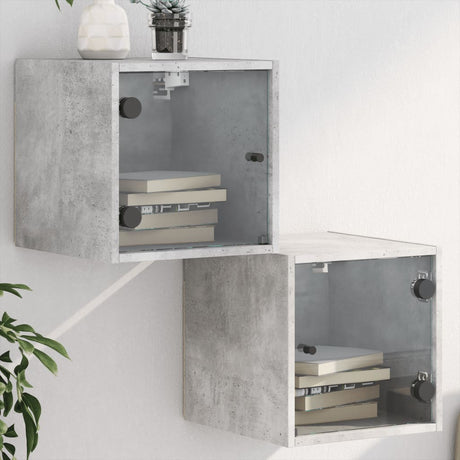 Bedside Cabinet With Glass Door 35X37X35 Cm