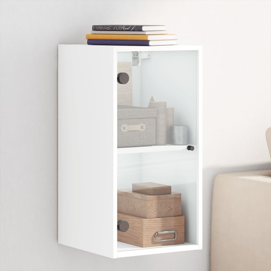 Wall Cabinet With Glass Doors 35X37X68.5 Cm