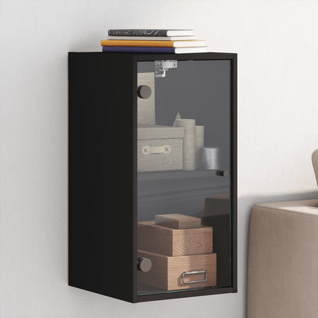 Wall Cabinet With Glass Doors 35X37X68.5 Cm