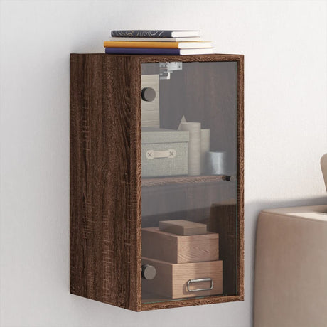 Wall Cabinet With Glass Doors 35X37X68.5 Cm