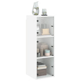 Wall Cabinet With Glass Doors 35X37X100 Cm