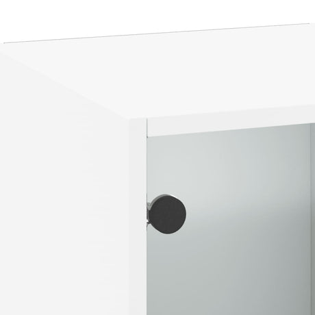 Wall Cabinet With Glass Doors 35X37X100 Cm
