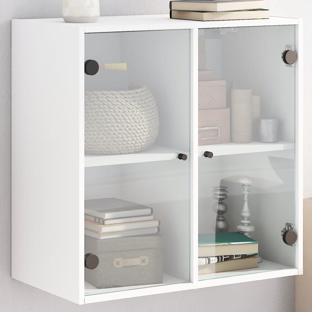 Wall Cabinet With Glass Doors 68X37X68.5 Cm