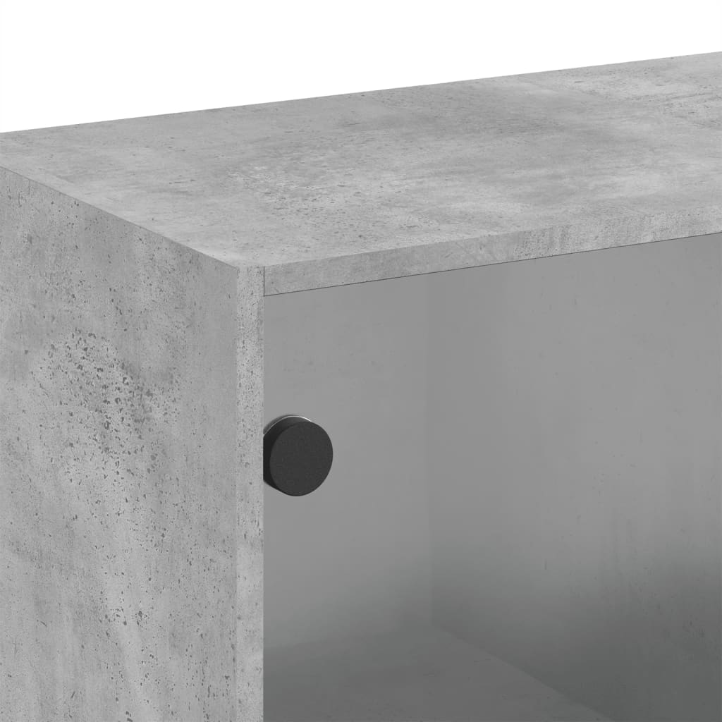 Wall Cabinet With Glass Doors 68X37X68.5 Cm