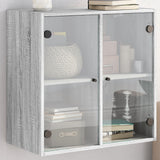 Wall Cabinet With Glass Doors 68X37X68.5 Cm