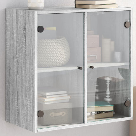 Wall Cabinet With Glass Doors 68X37X68.5 Cm