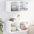 Wall Cabinets With Glass Doors 2 Pcs 68.5X37X35 Cm