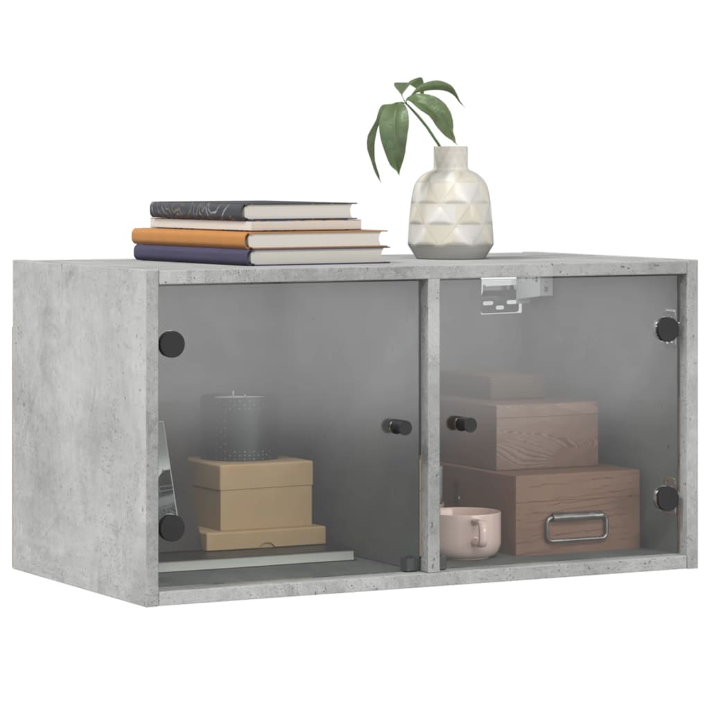Wall Cabinets With Glass Doors 2 Pcs 68.5X37X35 Cm