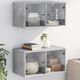 Wall Cabinets With Glass Doors 2 Pcs 68.5X37X35 Cm