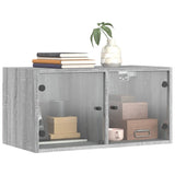 Wall Cabinet With Glass Doors 68.5X37X35 Cm