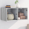 Wall Cabinet With Glass Doors 68.5X37X35 Cm