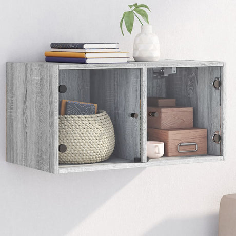 Wall Cabinet With Glass Doors 68.5X37X35 Cm