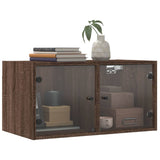 Wall Cabinets With Glass Doors 2 Pcs 68.5X37X35 Cm