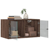 Wall Cabinets With Glass Doors 2 Pcs 68.5X37X35 Cm