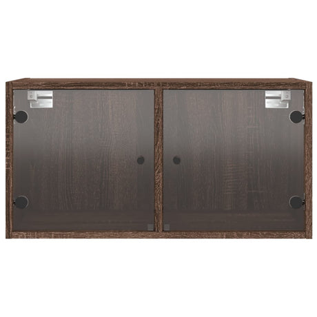 Wall Cabinets With Glass Doors 2 Pcs 68.5X37X35 Cm