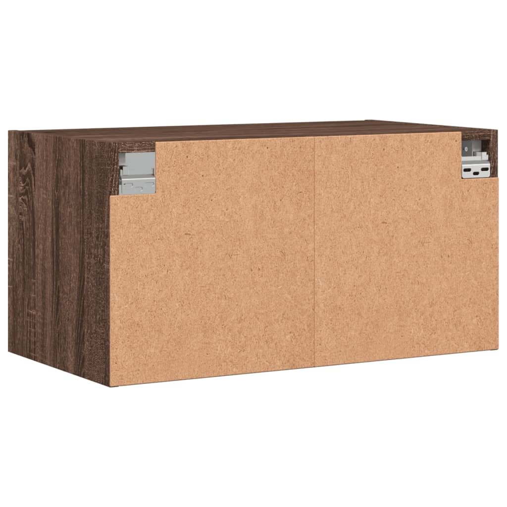 Wall Cabinets With Glass Doors 2 Pcs 68.5X37X35 Cm