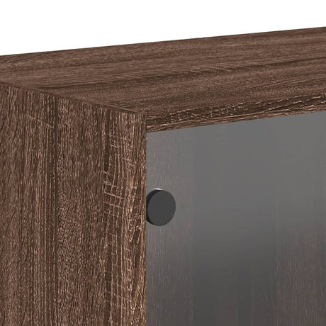 Wall Cabinets With Glass Doors 2 Pcs 68.5X37X35 Cm
