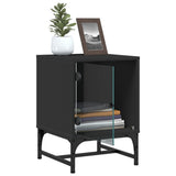 Bedside Cabinet With Glass Door 35X37X50 Cm