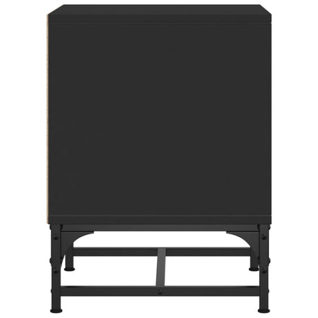 Bedside Cabinet With Glass Door 35X37X50 Cm
