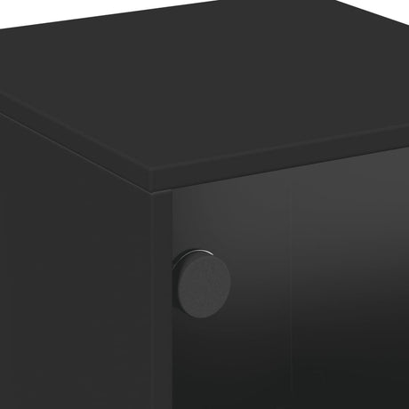 Bedside Cabinet With Glass Door 35X37X50 Cm