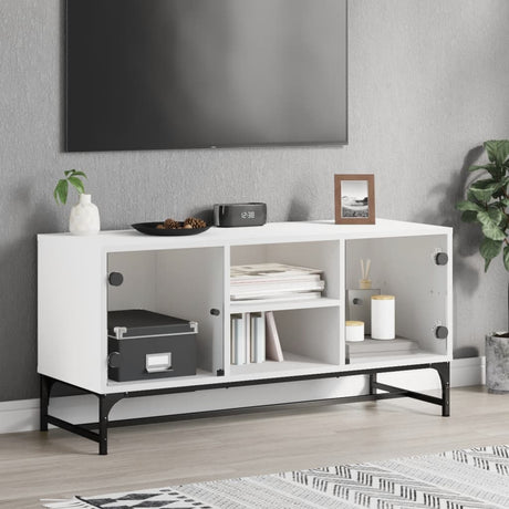 Tv Cabinet With Glass Doors 102X37X50 Cm