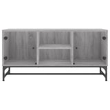 Tv Cabinet With Glass Doors 102X37X50 Cm