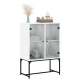 Side Cabinet With Glass Doors 69X37X100 Cm