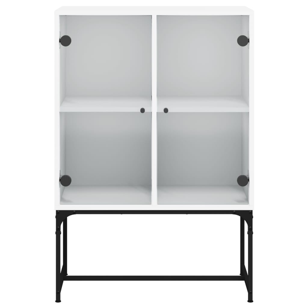 Side Cabinet With Glass Doors 69X37X100 Cm