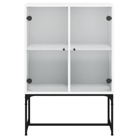 Side Cabinet With Glass Doors 69X37X100 Cm