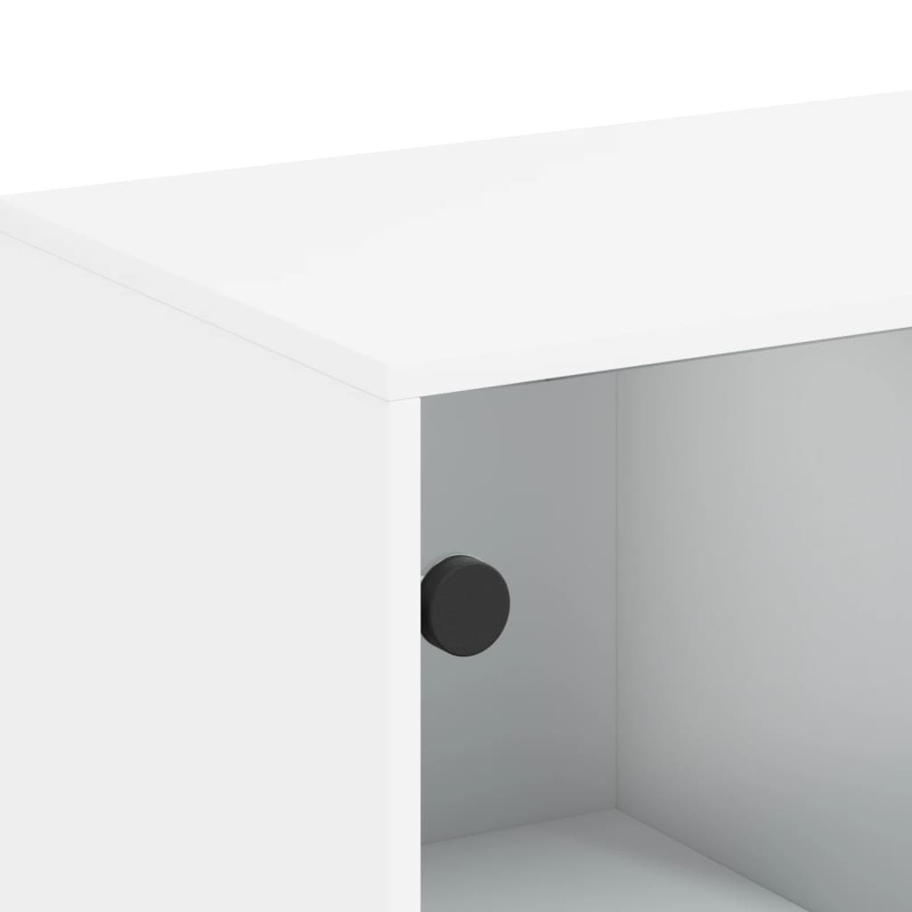 Side Cabinet With Glass Doors 69X37X100 Cm