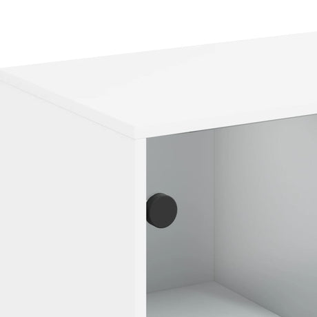 Side Cabinet With Glass Doors 69X37X100 Cm
